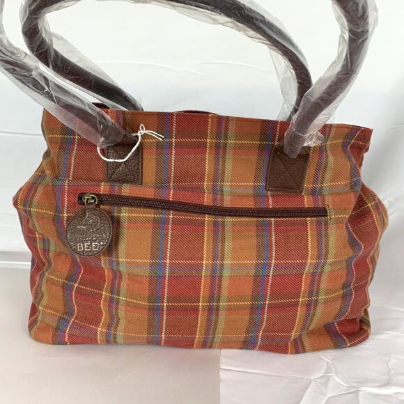 3 Longaberger, Plaid & Houndstooth Totes + Black Crossbody Woven Leather Signed - Picture 9 of 16
